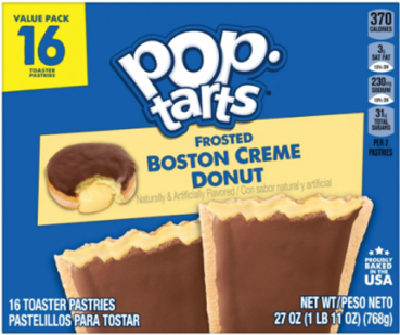 KELLOGG'S POP TARTS  'Boston Creme Donut' Toaster Pastries  768 gr